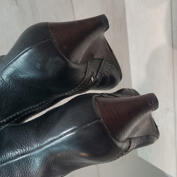 Fossil Womens Leather Comfort Tall Wedge Boots shoes sz 6.5 - Picture 6 of 13